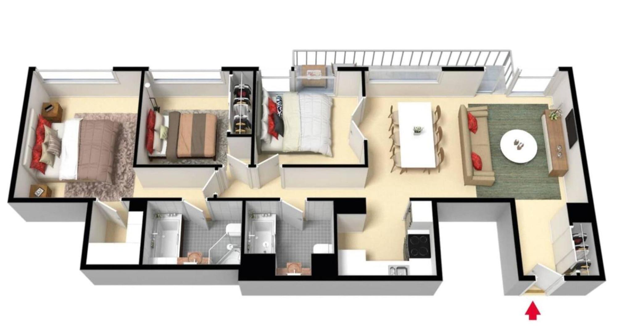 Spacious 3-Bed Unit In Melbourne Cbd W Pool & Gym Eksteriør bilde